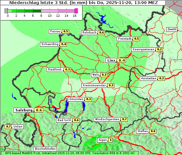 Niederschlag, 20. 11. 2025