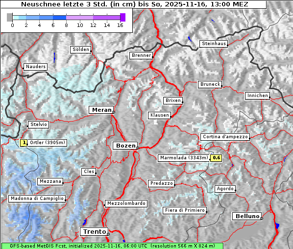 Neuschnee, 16. 11. 2025