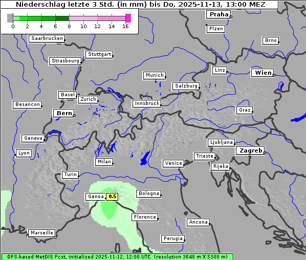 Niederschlag, 13. 11. 2025