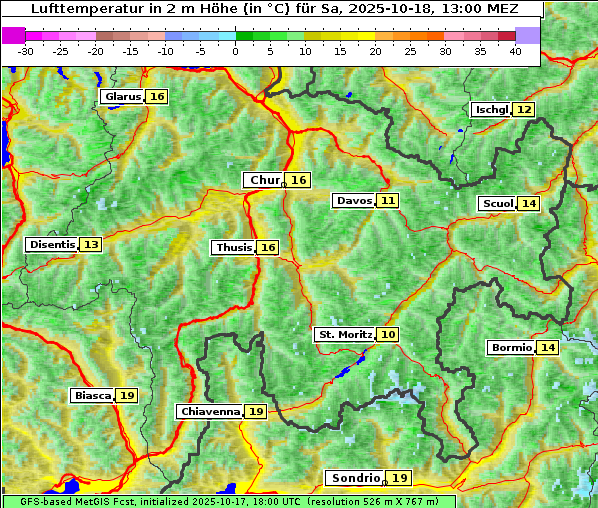 Temperatur, 18. 10. 2025