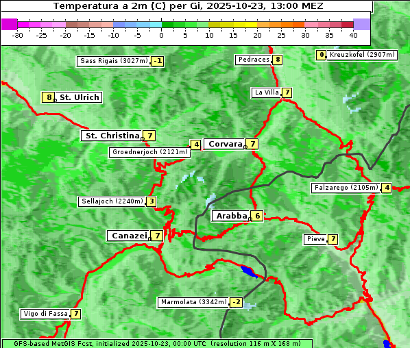 Temperatur, 23. 10. 2025