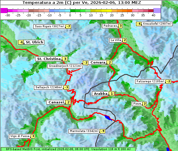 Temperatur, 6. 2. 2026