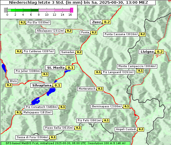 Niederschlag, 30. 8. 2025