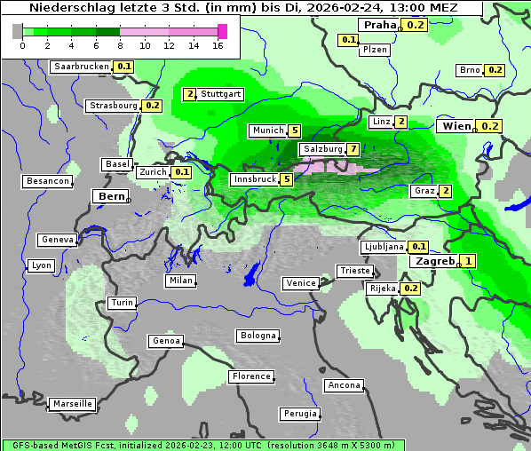 Niederschlag, 24. 2. 2026