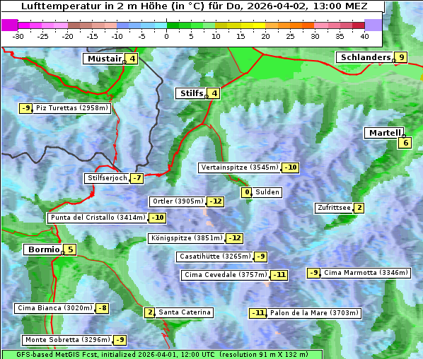 Temperatur, 2. 4. 2026