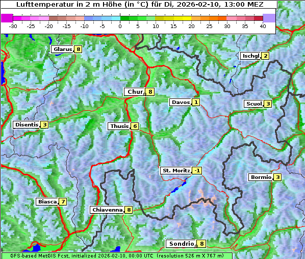 Temperatur, 10. 2. 2026
