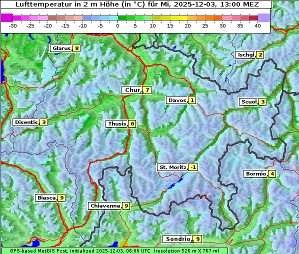 Temperatur, 3. 12. 2025