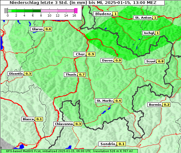 Niederschlag, 15. 1. 2025