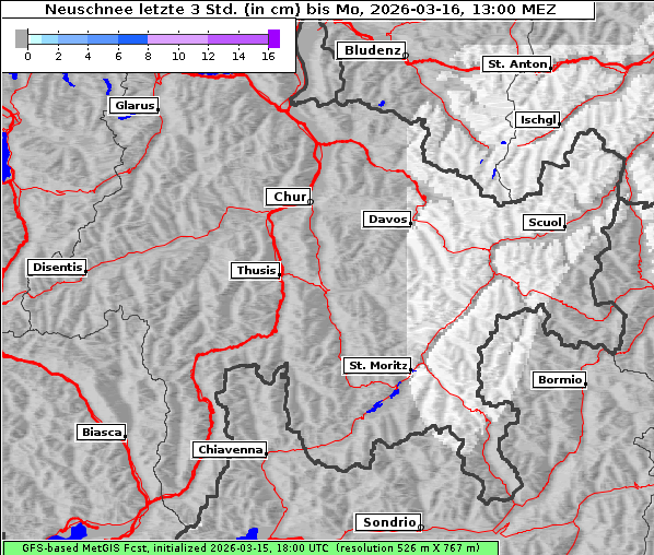 Neuschnee, 16. 3. 2026