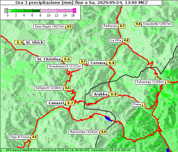 Niederschlag, 24. 5. 2025