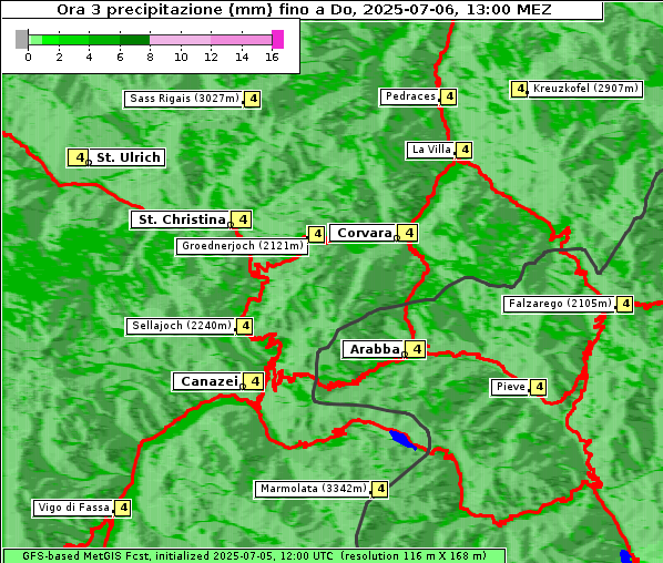 Niederschlag, 6. 7. 2025