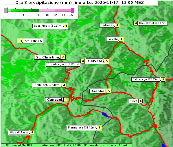 Niederschlag, 17. 11. 2025
