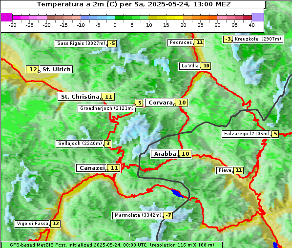 Temperatur, 24. 5. 2025