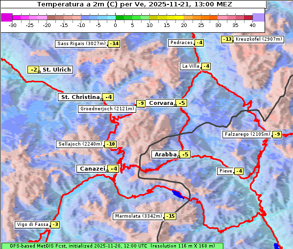 Temperatur, 21. 11. 2025