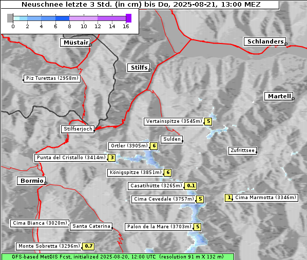 Neuschnee, 21. 8. 2025