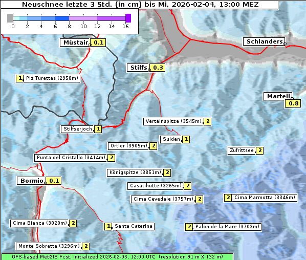 Neuschnee, 4. 2. 2026