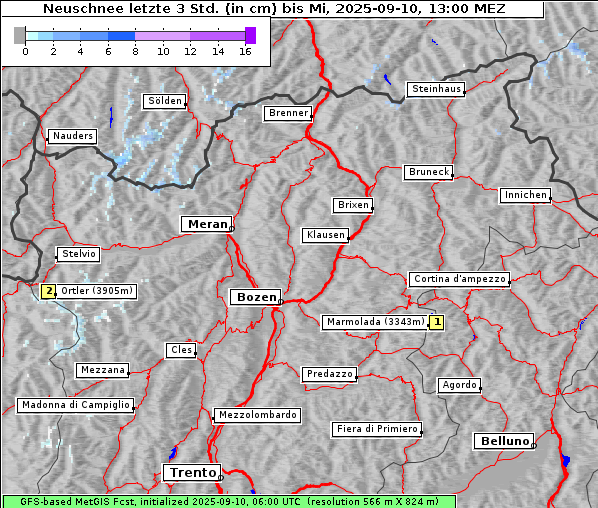 Neuschnee, 10. 9. 2025