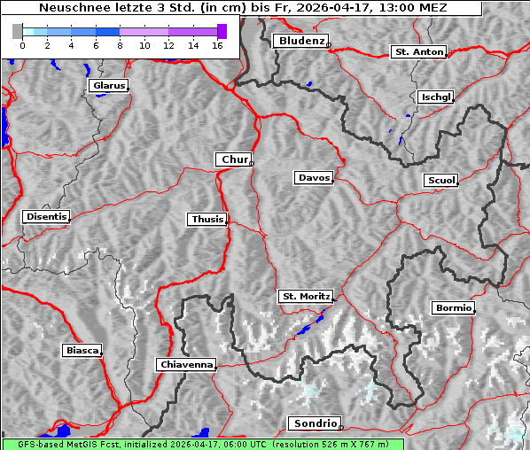 Neuschnee, 17. 4. 2026