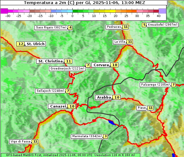 Temperatur, 6. 11. 2025