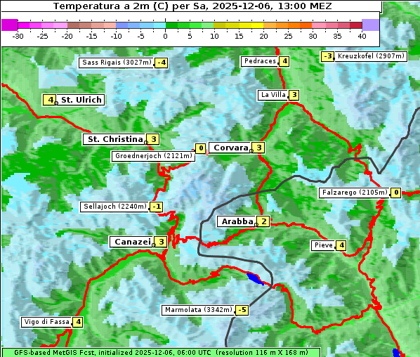 Temperatur, 6. 12. 2025