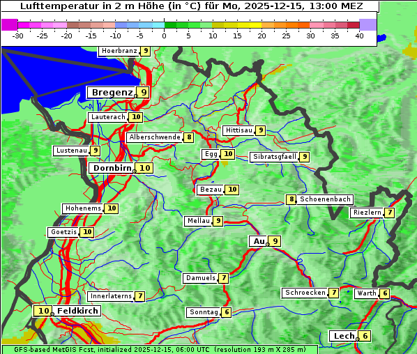 Temperatur, 15. 12. 2025