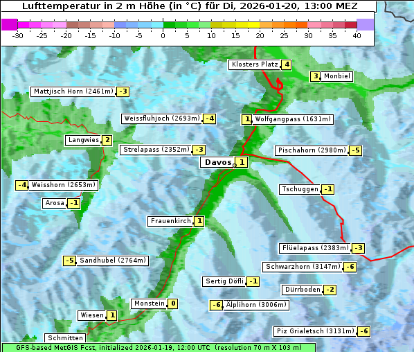 Temperatur, 20. 1. 2026