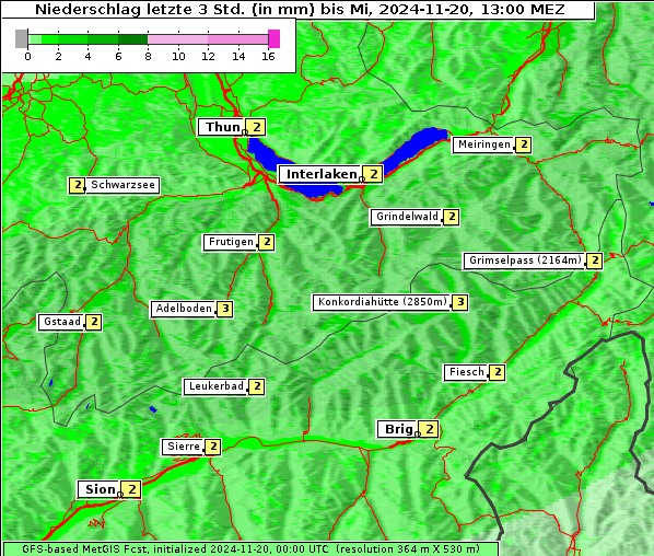 Niederschlag, 20. 11. 2024