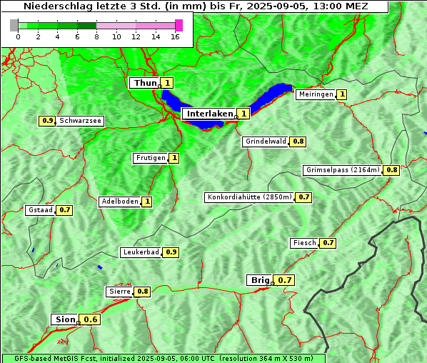 Niederschlag, 5. 9. 2025