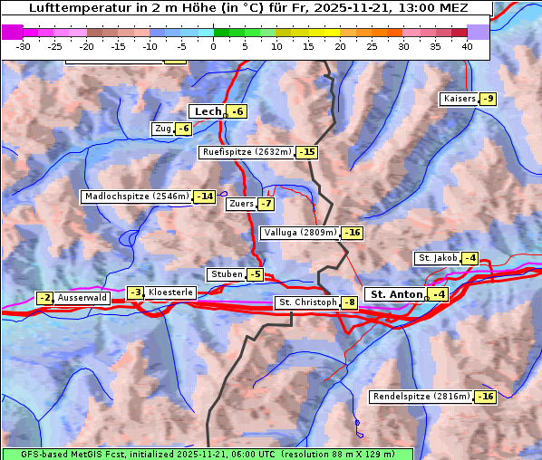 Temperatur, 21. 11. 2025