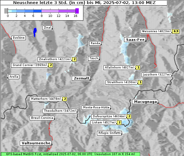 Neuschnee, 2. 7. 2025