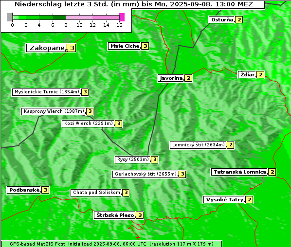Niederschlag, 8. 9. 2025