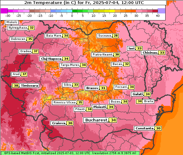 Temperatur, 4. 7. 2025