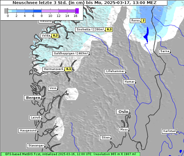 Neuschnee, 17. 3. 2025