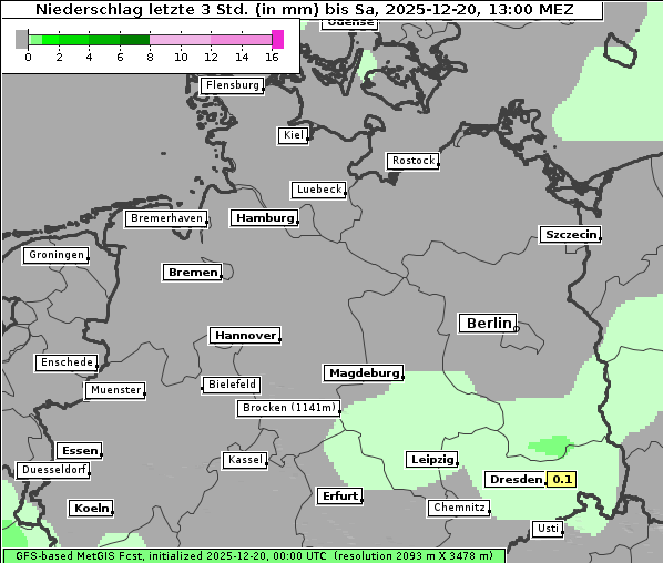Niederschlag, 20. 12. 2025