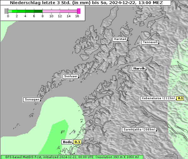 Niederschlag, 22. 12. 2024