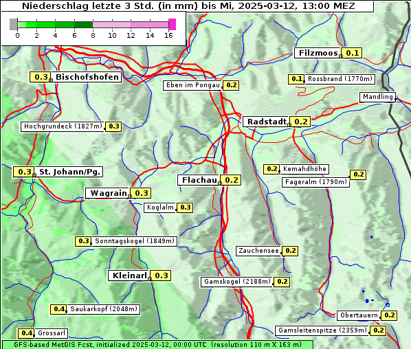 Niederschlag, 12. 3. 2025