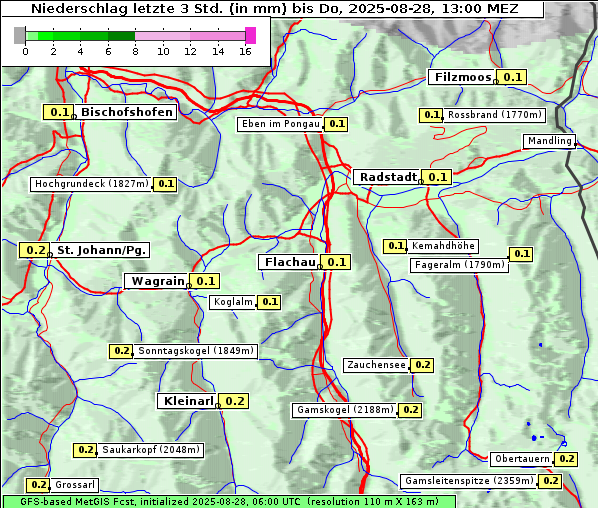 Niederschlag, 28. 8. 2025