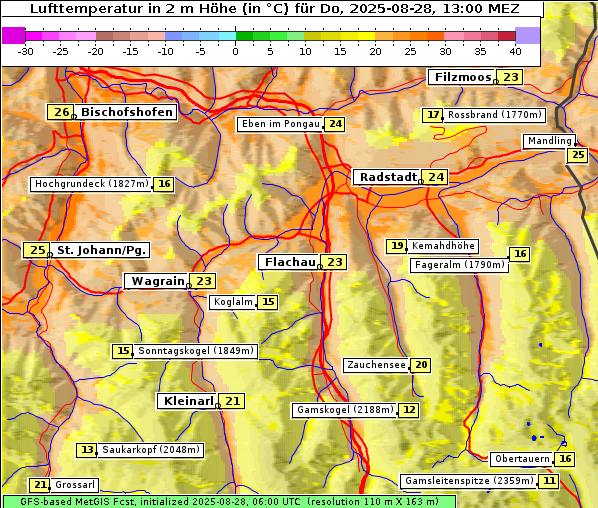 Temperatur, 28. 8. 2025
