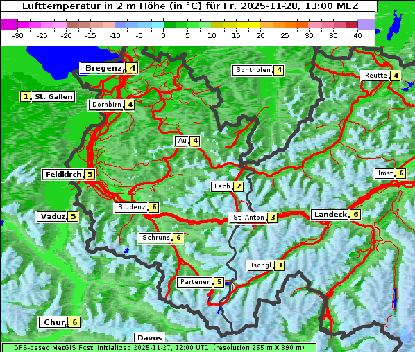 Temperatur, 28. 11. 2025