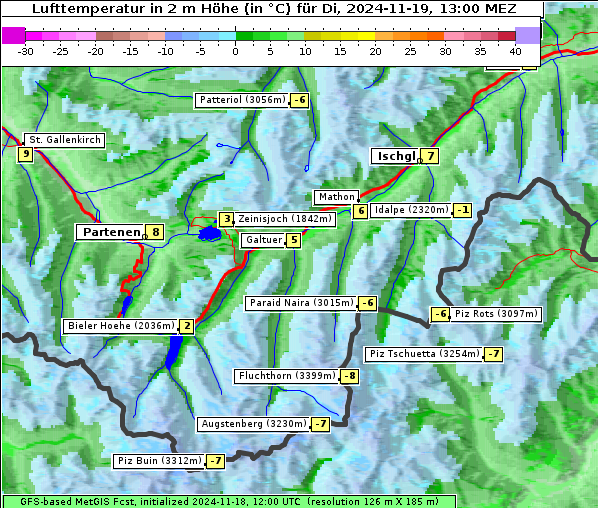 Temperatur, 19. 11. 2024