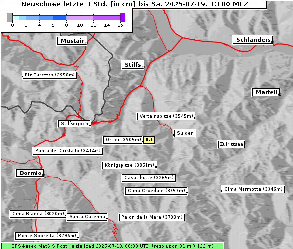 Neuschnee, 19. 7. 2025