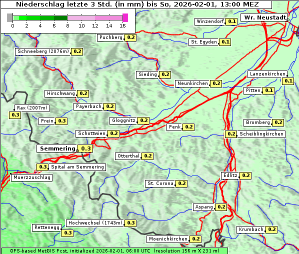 Niederschlag, 1. 2. 2026