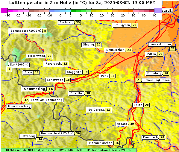 Temperatur, 2. 8. 2025