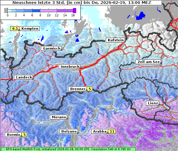 Neuschnee, 19. 2. 2026
