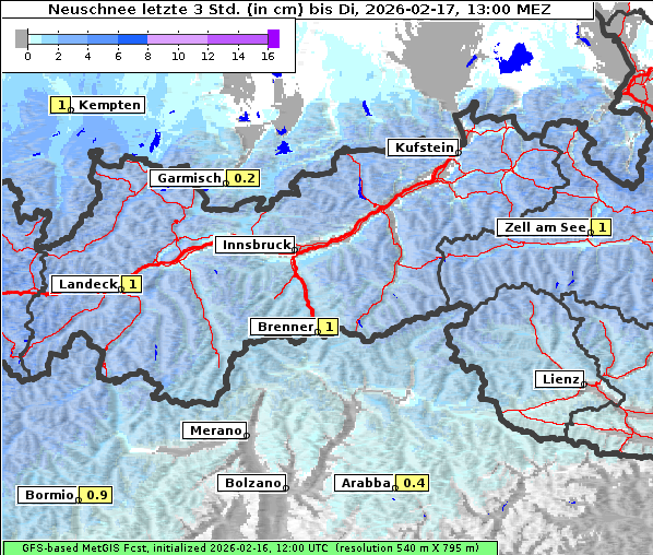Neuschnee, 17. 2. 2026