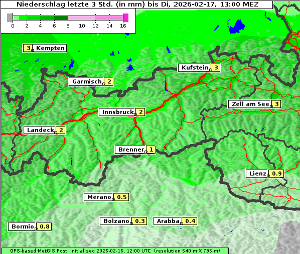 Niederschlag, 17. 2. 2026