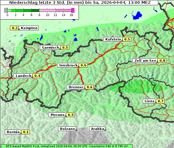 Niederschlag, 4. 4. 2026