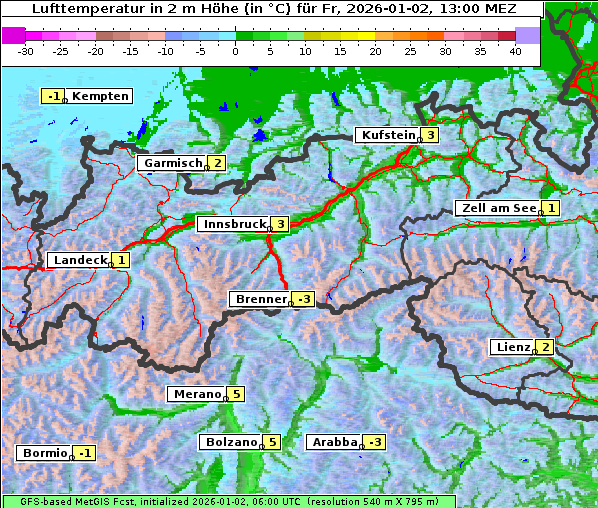 Temperatur, 2. 1. 2026