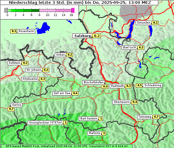Niederschlag, 25. 9. 2025