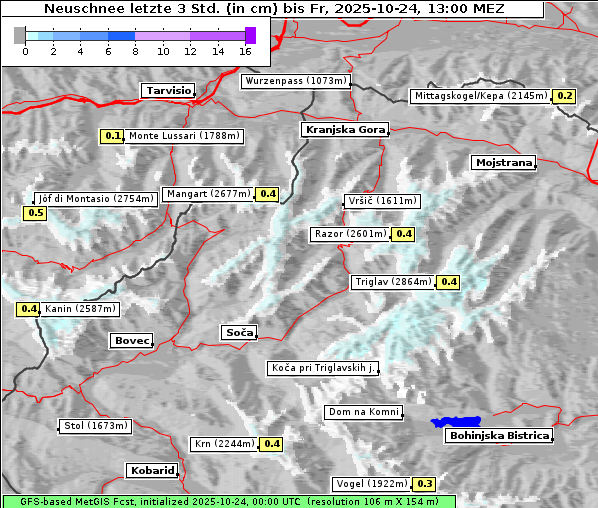 Neuschnee, 24. 10. 2025